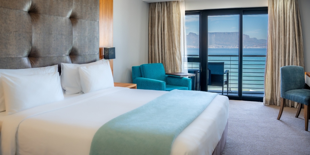Escape to the Blaauwberg Beach Hotel for a luxe stay with great views.